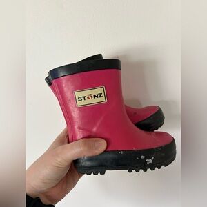 STONZ Pink Rain Boots Size 4